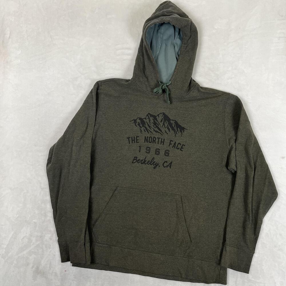 The North Face Hoodie Mens 2XL Green Fleece Pullover Sweatshirt Berkeley 1966